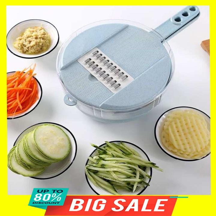 Bộ dụng cụ nạo bào rau củ lúa mạch kiêm rổ và chậu