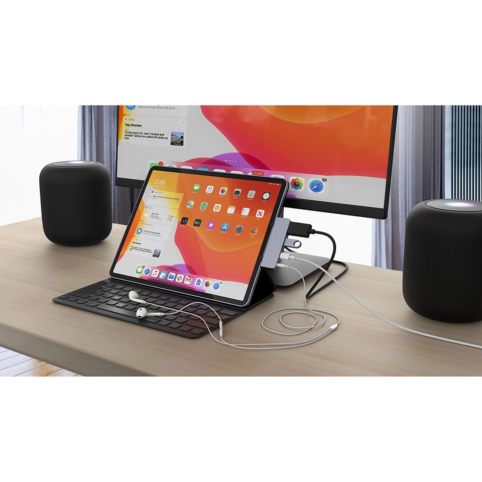 Cổng chuyển chuyên dụng Hyper HyperDrive iPad 4-in-1 USB-C Hub - - Hàng chính hãng