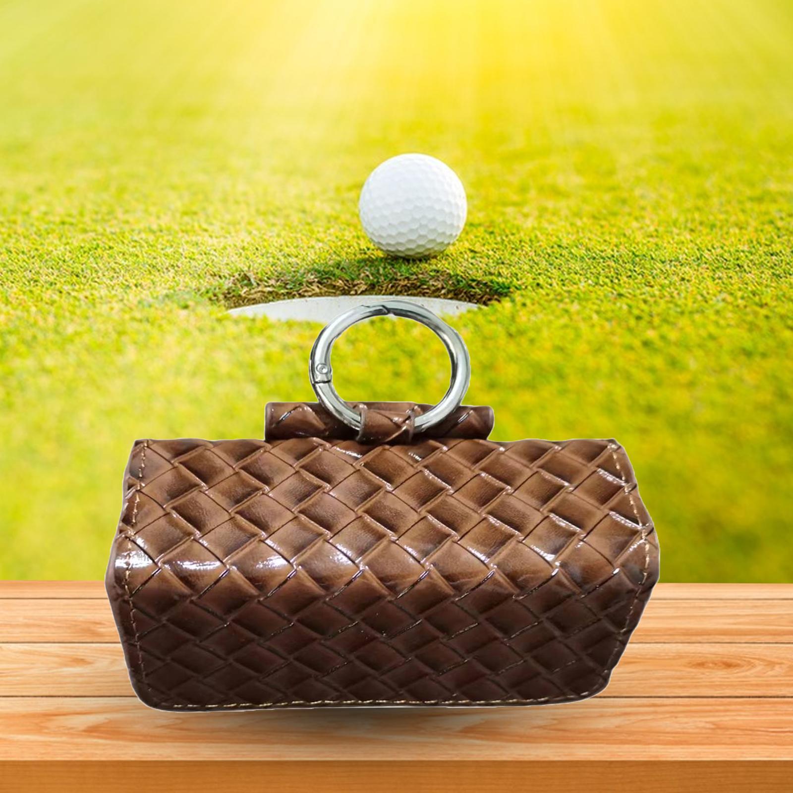 Golf Ball carrying bag Golf Ball Holder Pouch with Hook Portable Golf Ball Storage for 2 Golf Balls