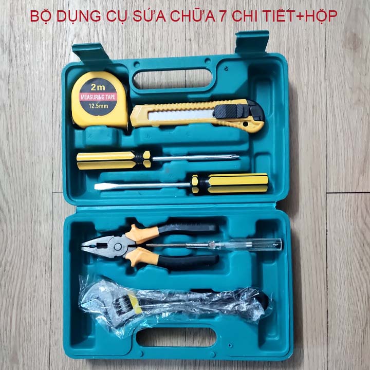 Bộ dụng cụ đồ nghề 7-8 chi tiết tùy chọn kèm vỏ hộp nhựa