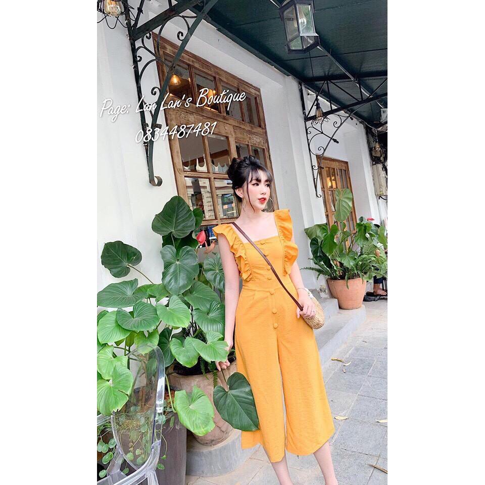 Jumsuit Cánh Tiên Quần Ống Rộng Chất Kate Lụa Freesize Dưới 55kg