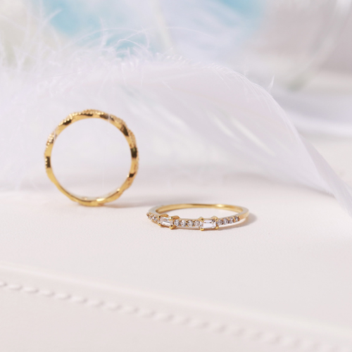 Nhẫn bạc nữ đính đá chữ nhật TPHCM Gix Jewel N26