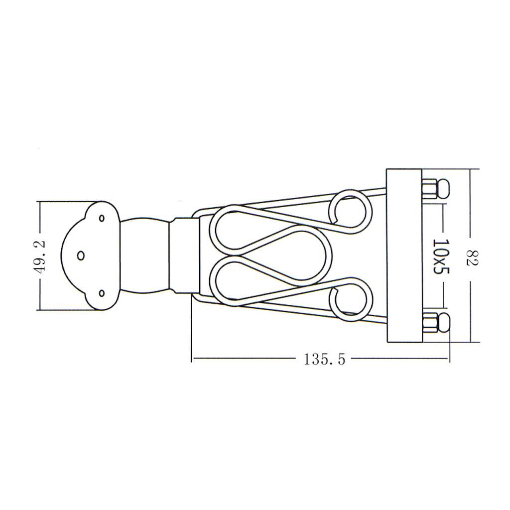 6 Dây Hình Thang Đuôi Cầu Con Lăn Yên Cầu W/Lớn Đinh Vàng