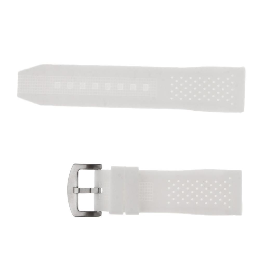 Silicone Watch Band Soft Rubber Replacement Strap Belt Waterproof White