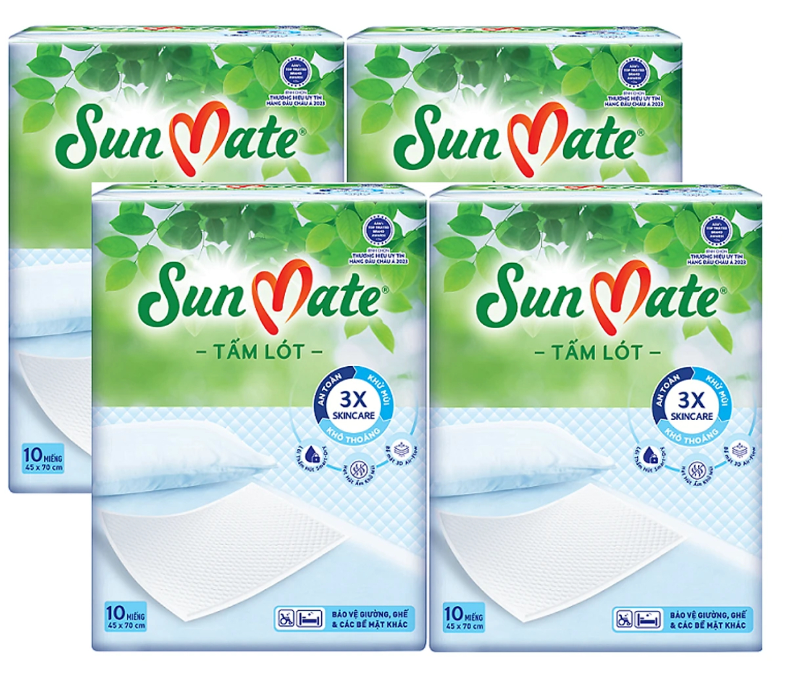 Combo 4 Gói Miếng lót Sunmate 10 miếng (45*70 cm) - Tấm lót Sunmate -Date mới