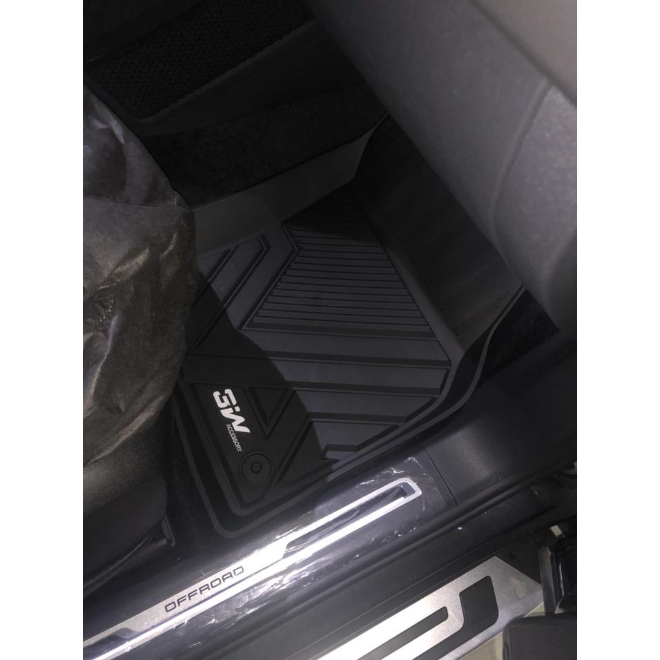 Thảm lót sàn xe ô tô VOLKSWAGEN TIGUAN L 2018- đến nay Nhãn hiệu Macsim 3W chất liệu nhựa TPE đúc khuôn cao cấp-màu đen