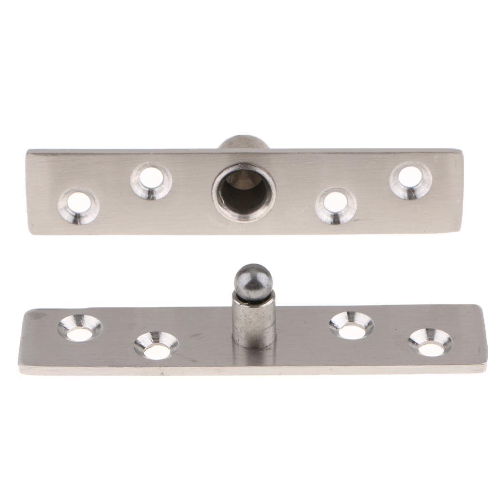 6Pc Stainless Steel Door Hinge 360 Degree Rotating Hinges  Silver