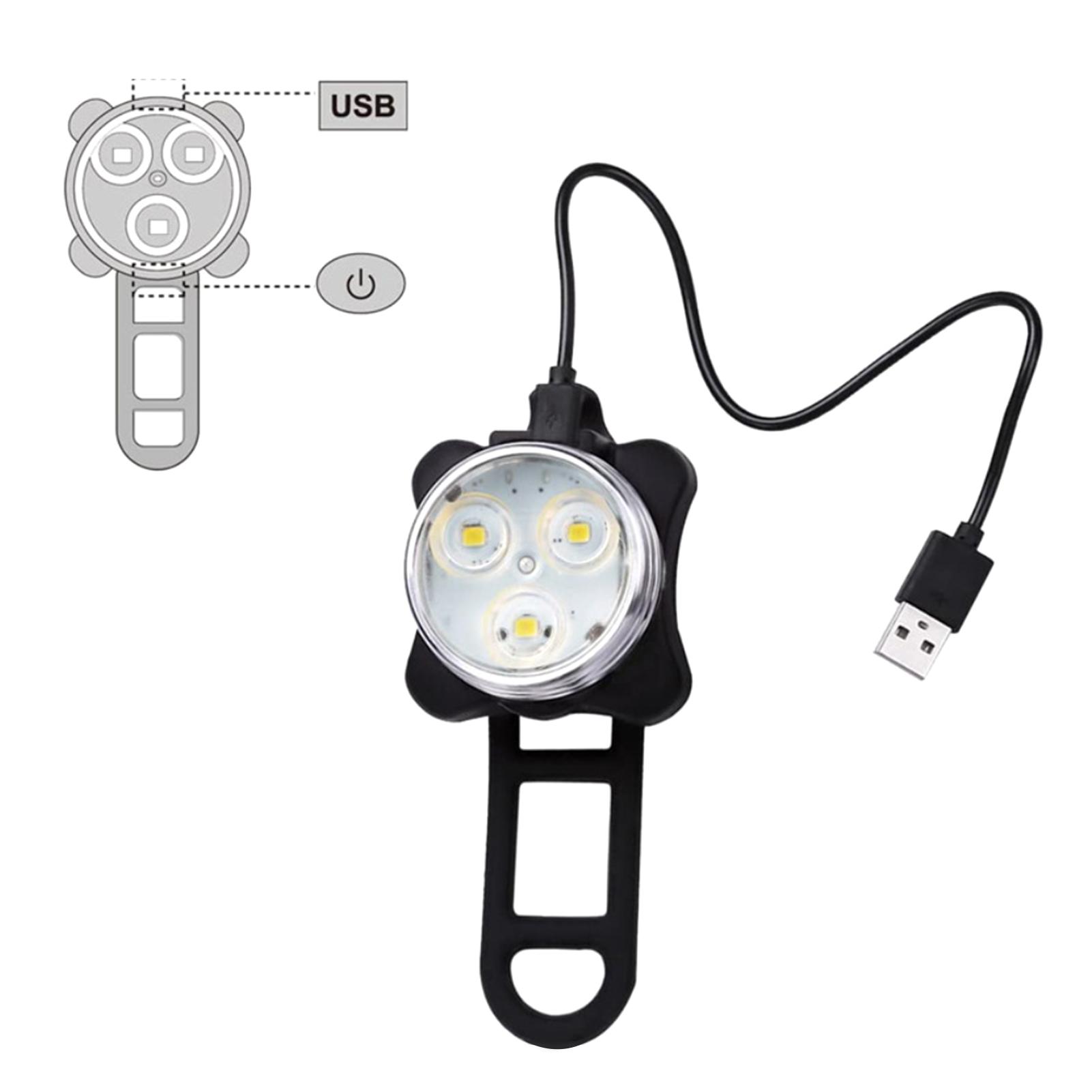 Bộ Đèn Pha Và Đèn Hậu Có Thể Sạc Usb Chống Nước 4 Chế Độ Chiếu Sáng