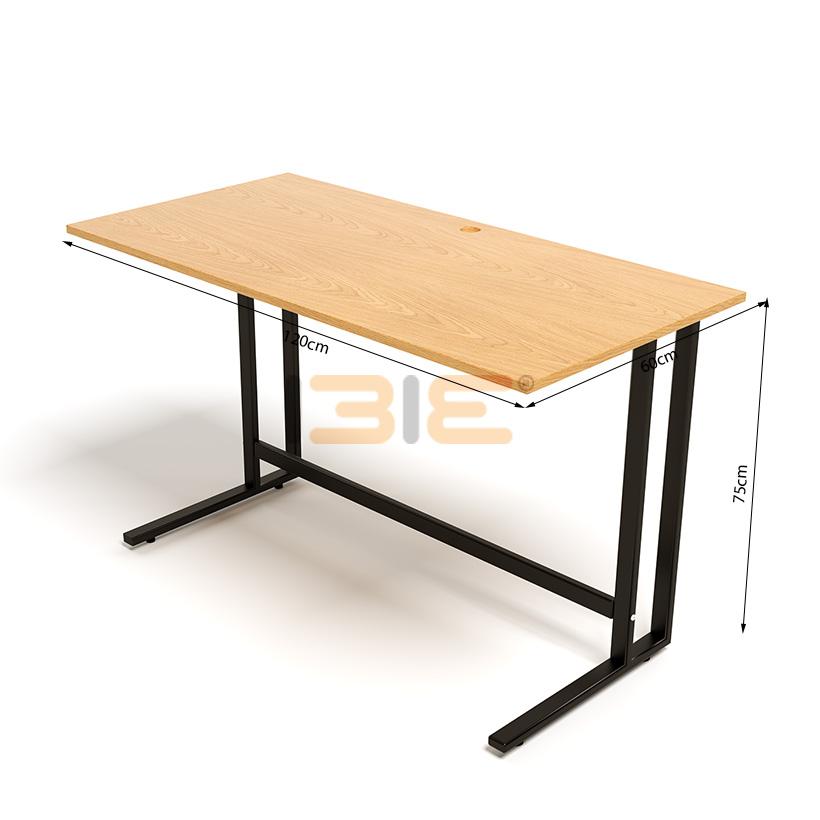 Bộ Bàn Oak-U Đen Và Ghế Đen IBIE IB16A