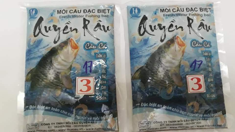 3 gói Mồi Quyền Dâu số 3 - Vị chuyên câu Cá Chép