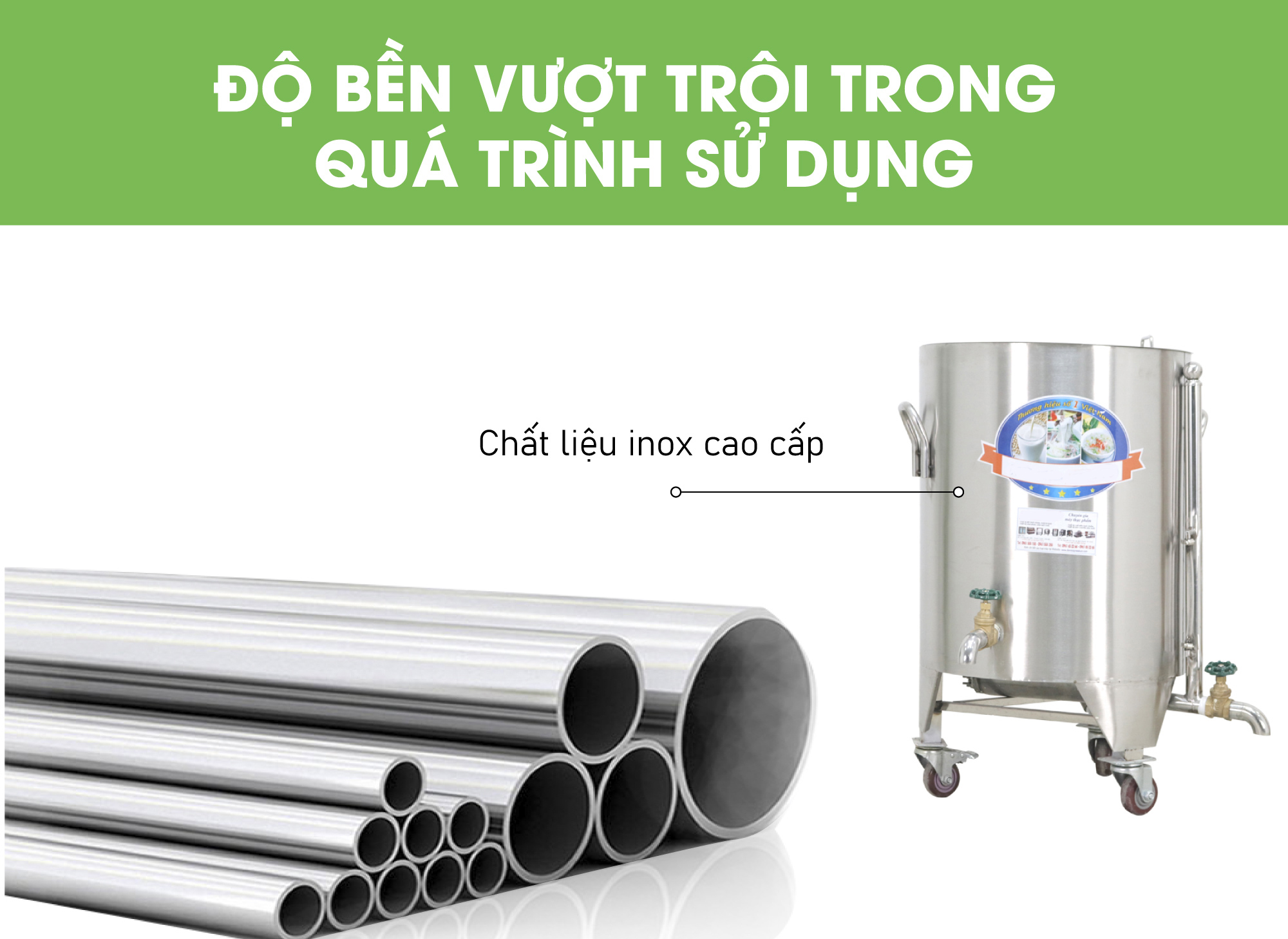 Nồi nấu sữa đậu nành công nghiệp 60L - Nấu sữa thơm, không bị đóng cặn