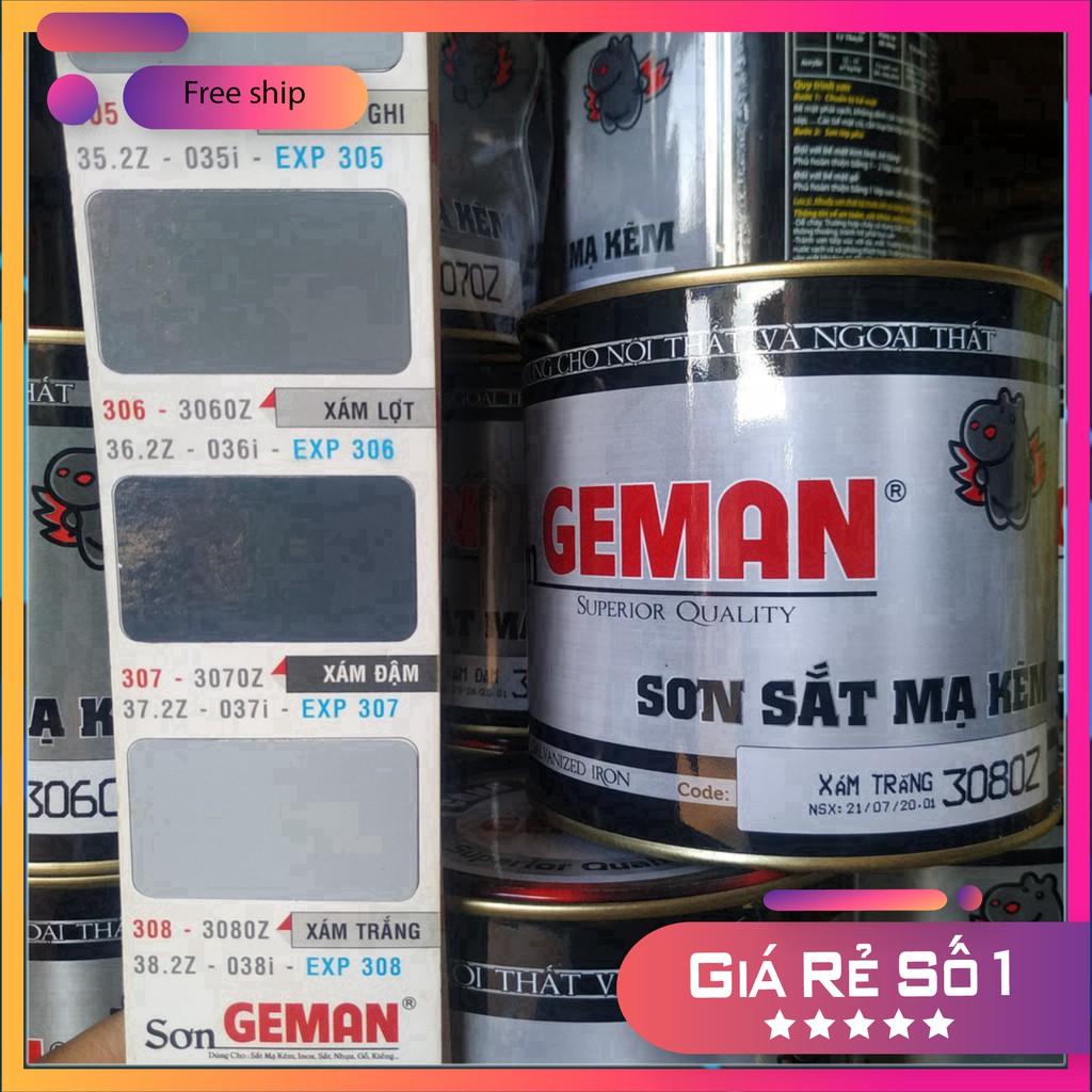 Sơn sắt mạ kẽm GEMAN màu trắng