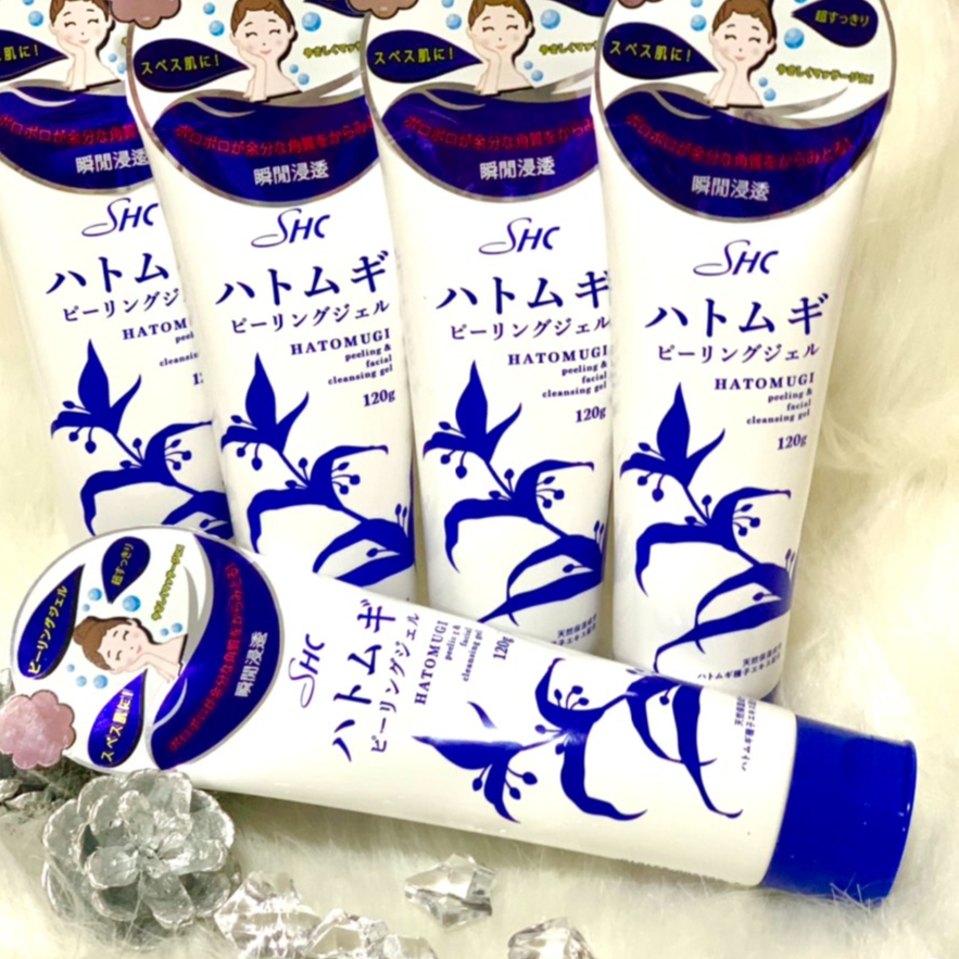 Gel Tẩy Tế Bào Chết SHCI Hatomugi Làm Sạch Sâu Chiết Xuất Hạt Ý Dĩ Dành Cho Da Mặt (Tuýp 120G)