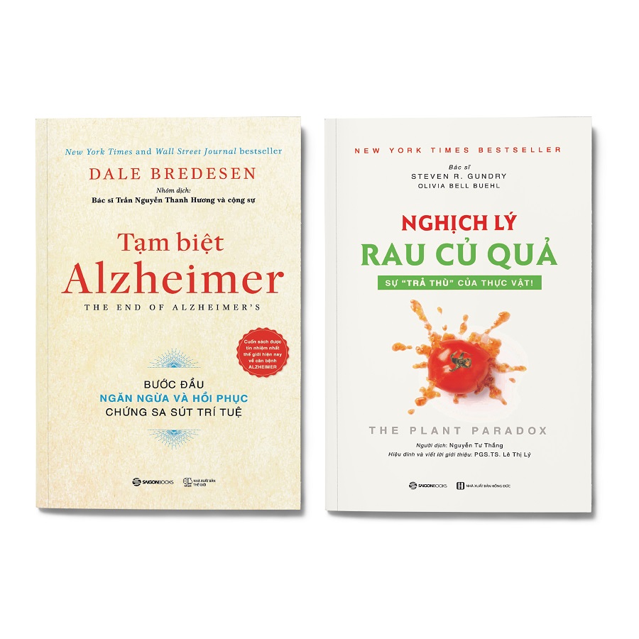 Combo 2 cuốn: Tạm Biệt Alzheimer + Nghịch Lý Rau Củ Quả: Sự &quot;Trả Thù&quot; Của Thực Vật!