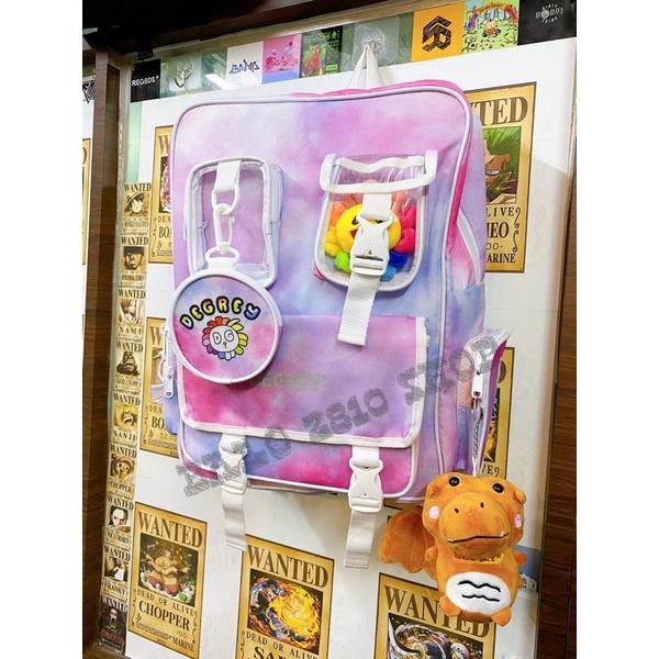 Balo Degrey Basic Backpack Kèm Túi Treo Tiedye Cặp Đi Học Nam Nữ Ulzzang Unisex Mcm