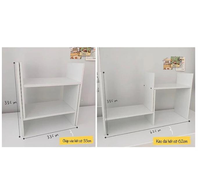 KỆ SÁCH ĐỂ BÀN  - Ván dày 12mm - Màu Đen