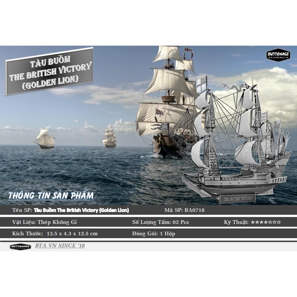 Mô Hình Lắp Ráp 3d Tàu Buồm Golden Lion