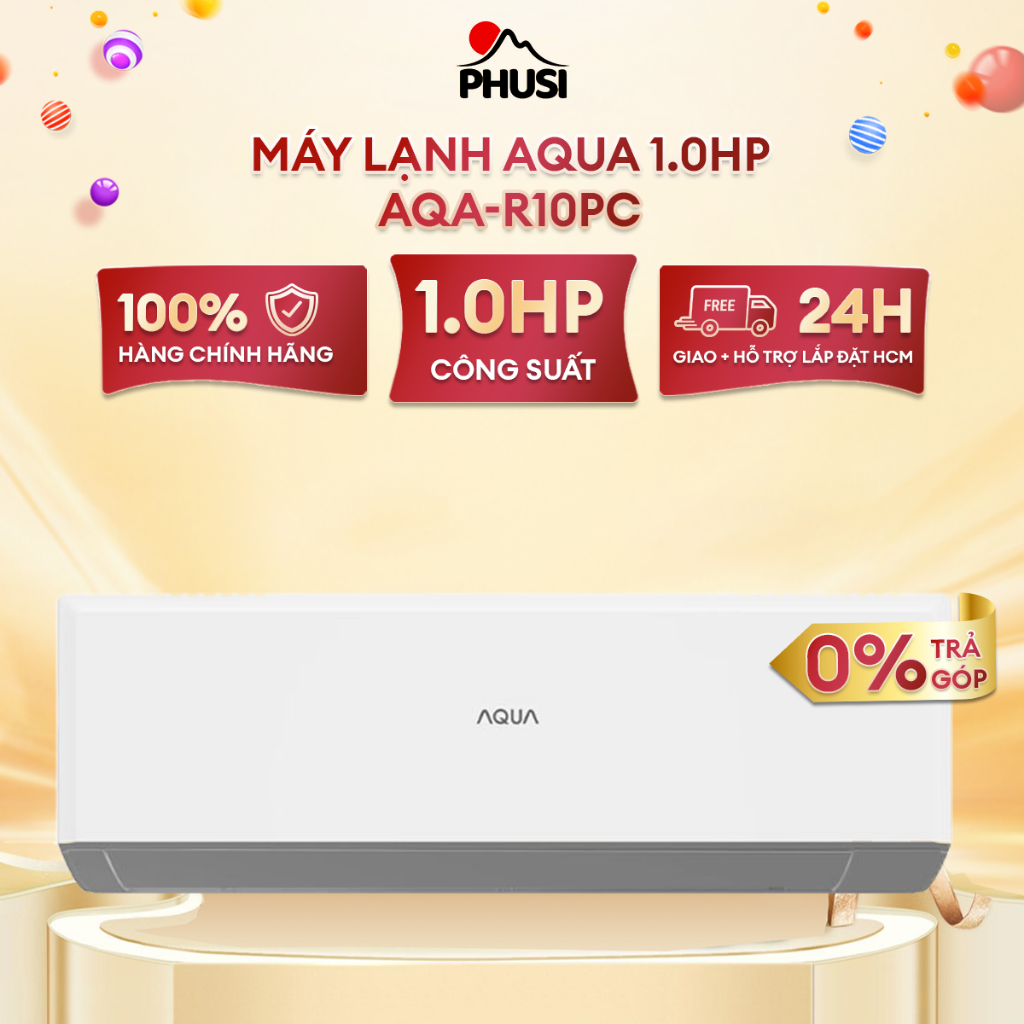 Máy lạnh Aqua 1 HP AQA-R10PC - Hàng chính hãng - Giao HCM và 1 số tỉnh thành