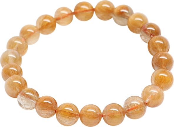 Vòng Thạch Anh Tóc Đỏ Cam Vip Ngọc Quý Gemstones VT100