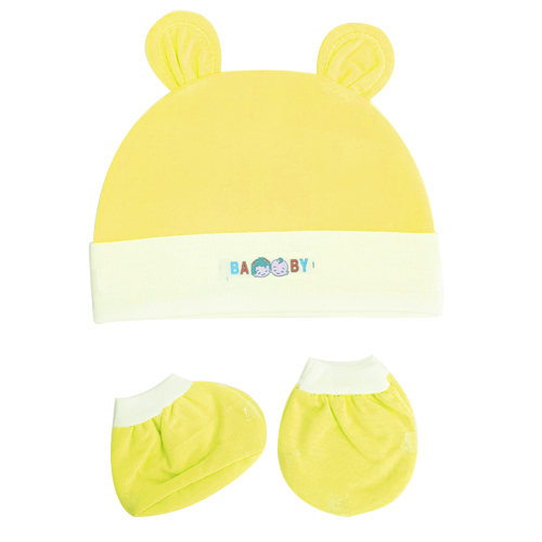 Set 5 bộ nón và vớ đủ màu tai thỏ 100% cotton(5 vớ tay, 5 vớ chân, 5 nón) giao màu ngẫu nhiên