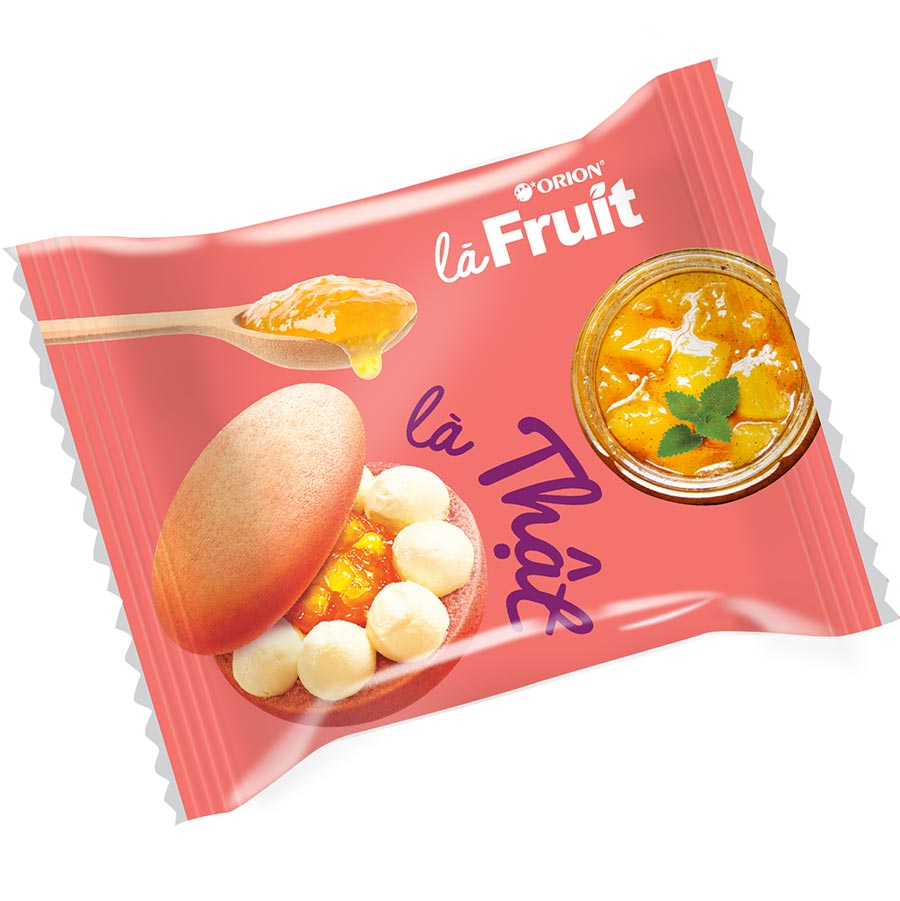 Bánh Bông Lan Nhân Mứt Đào - làFruit - 12 gói x 25g