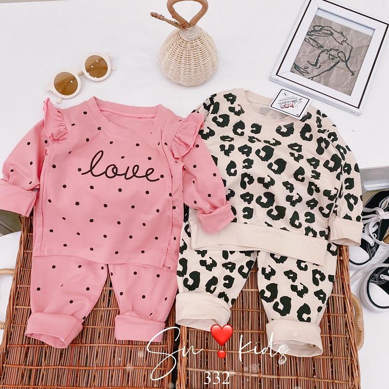 Bộ đồ dai tay chất cotton cho bé trai và gái