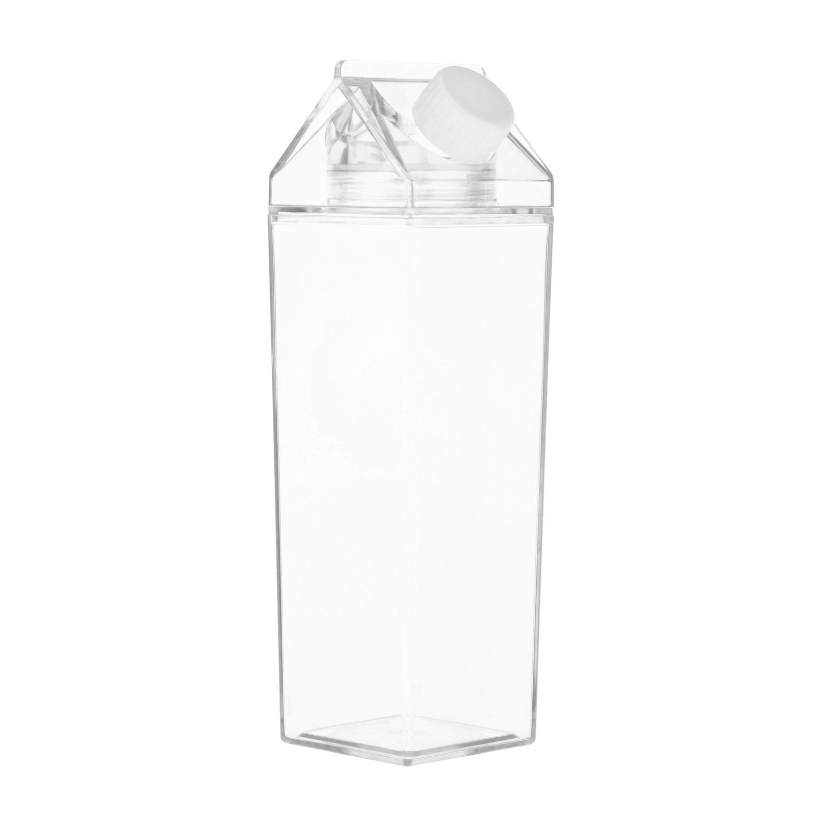 2x Milk Carton Water Bottle Portable Juice Bottle For Travel Camping Coffee