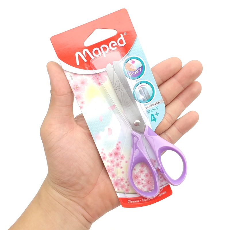 Kéo Học Sinh Maped Pulse Soft Pastel 13cm 464411 - Màu Tím