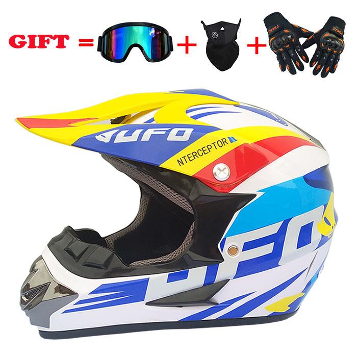 Phong cách mới nhất xe máy mũ bảo hiểm off-road mũ bảo hiểm bốn mùa nam mũ bảo hiểm off-road mũ bảo hiểm nhỏ với kính găng tay mặt nạ