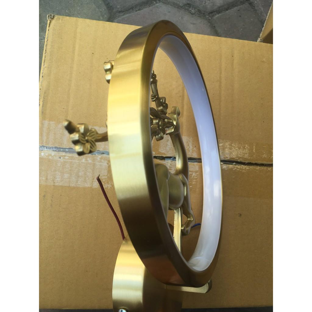Đèn tường đồng, Mặt tròn, Mắt Việt, MV-W8704, phòng khách, phòng ngủ, phòng trà, Led 20w