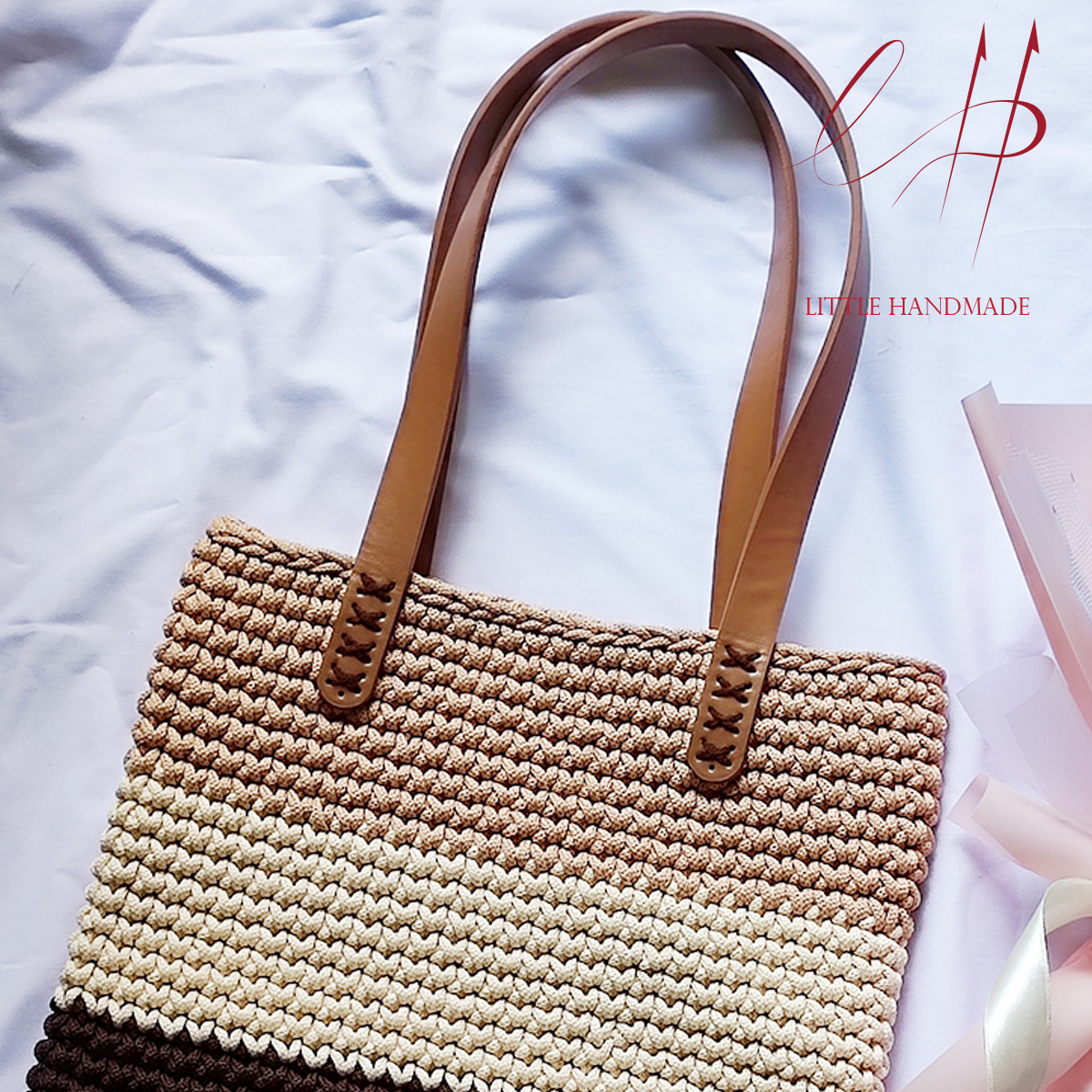 [Ảnh thật] Túi tote - túi xách nữ chất liệu len -hàng handmade