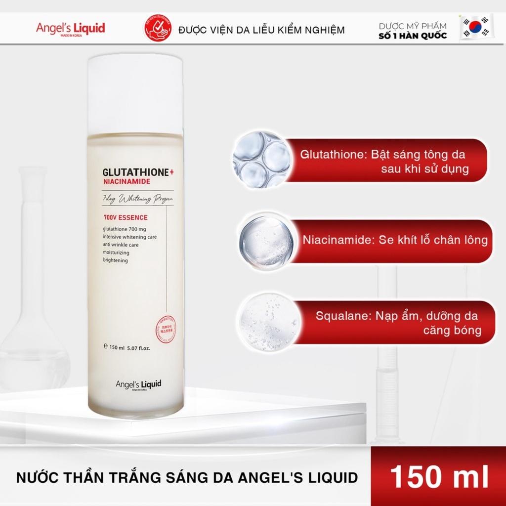 Nước Hoa Hồng Angel's Liquid - Toner Cân Bằng Da Glutathione Plus Niacinamide Dưỡng Da Trắng Mịn 700V Essence 150ml