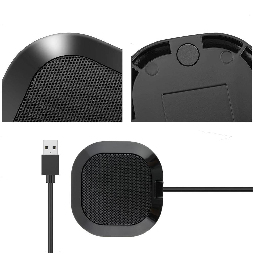 Desktop USB Computer Microphone 360° Omnidirectional Noise Reduction Mic Plug and Play Compatible with Windows/Mac for