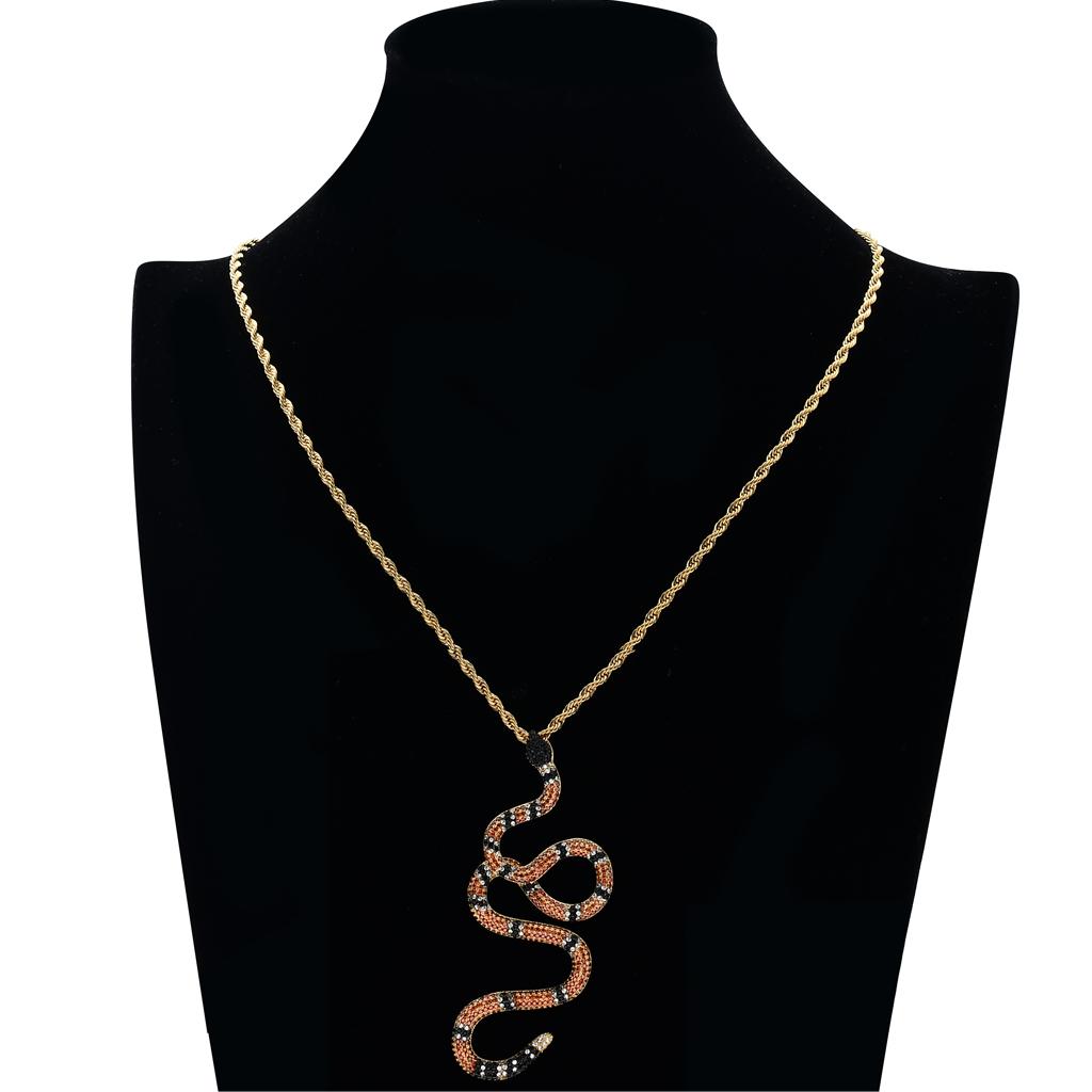 Rapper Essentials-Snake Shape Pendant Necklace-Personality