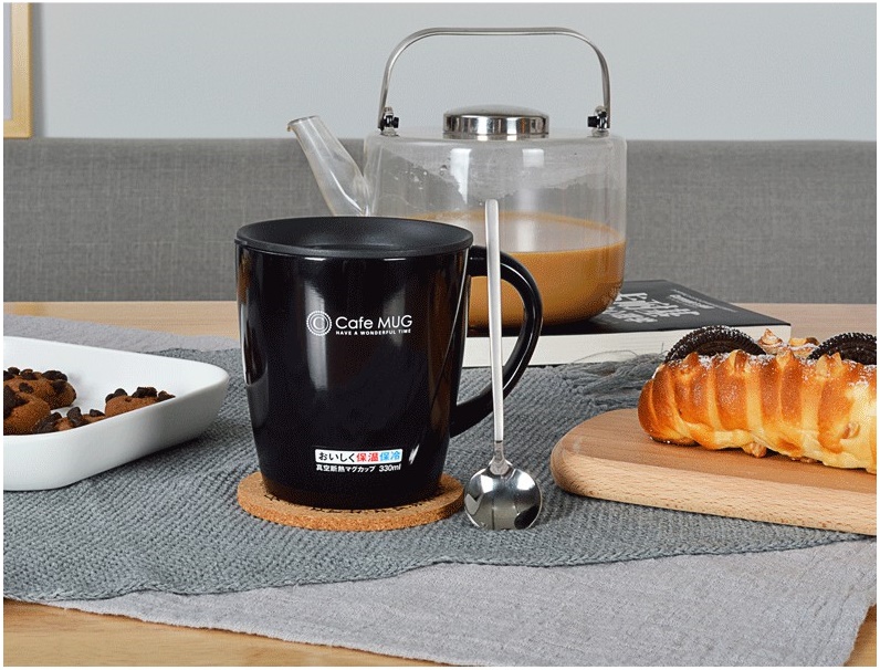 Cốc inox giữ nhiệt Asvel Cafe Mug 330ml thích hợp dùng để giữ nóng/lạnh khi uống trà,caffe,ngũ cốc,sữa - Nội địa Nhật Bản