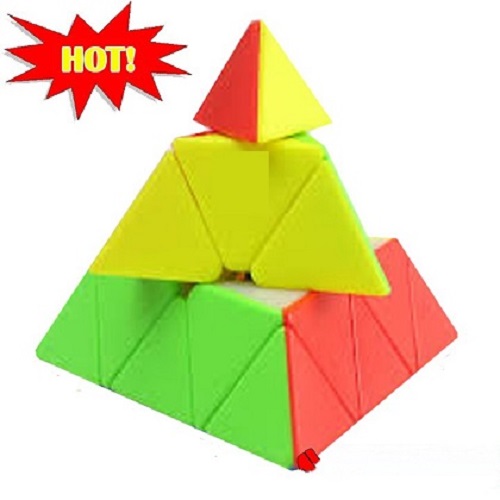 Đồ chơi rubik biến thể hình tam giác không viền có hộp đựng
