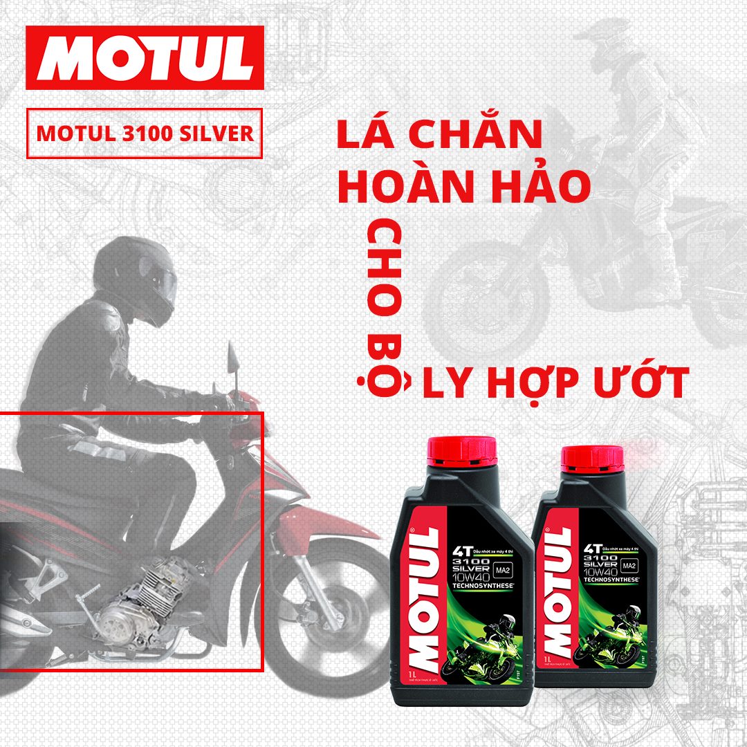 Xe Máy 3100 GOLD.MOTUL 4T 10W40. Dùng Cho Xe Số / Côn Tay Chất Lượng Pháp Ecoshine