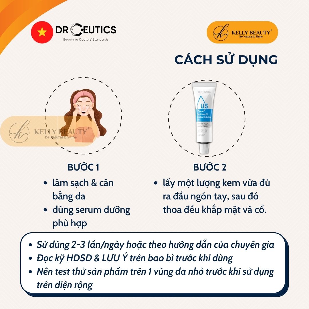 Gel Cấp Ẩm DrCeutics Dual Urea 5% Invisible Hydrating Gel - Giúp Da Căng Mịn, Cân Bằng Dầu Nhờn - Kelly Beauty