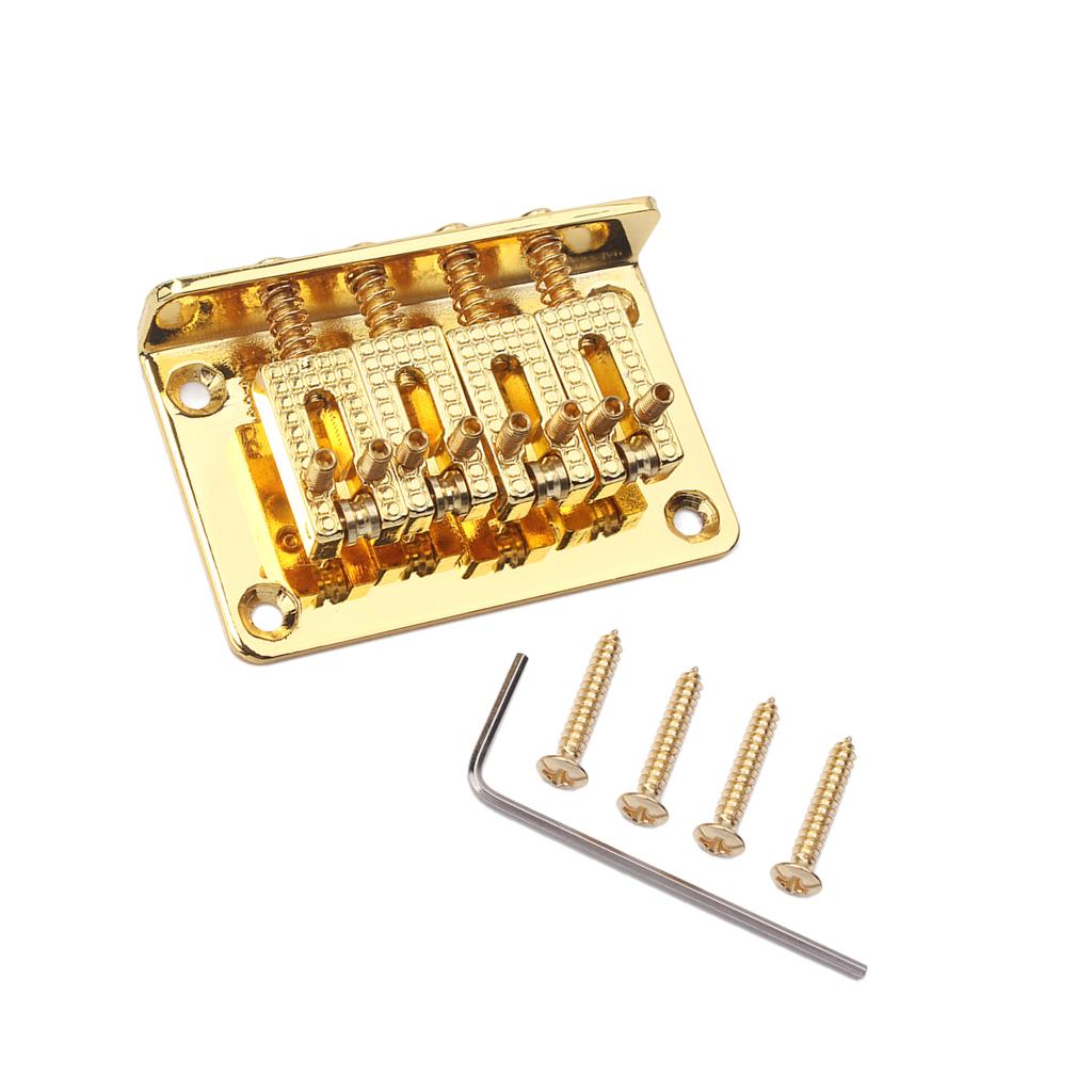 4 String Guitar Bridge for Box Guitar Parts Replacement Gold