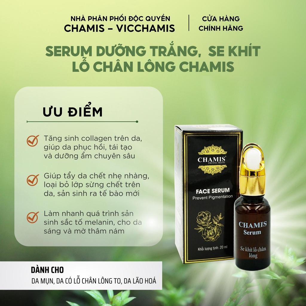 Combo Kem dưỡng và Serum dưỡng trắng, thu nhỏ lỗ chân lông CHAMIS