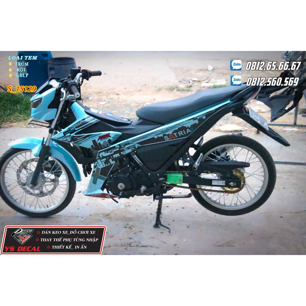 Tem rời Satria xanh đen