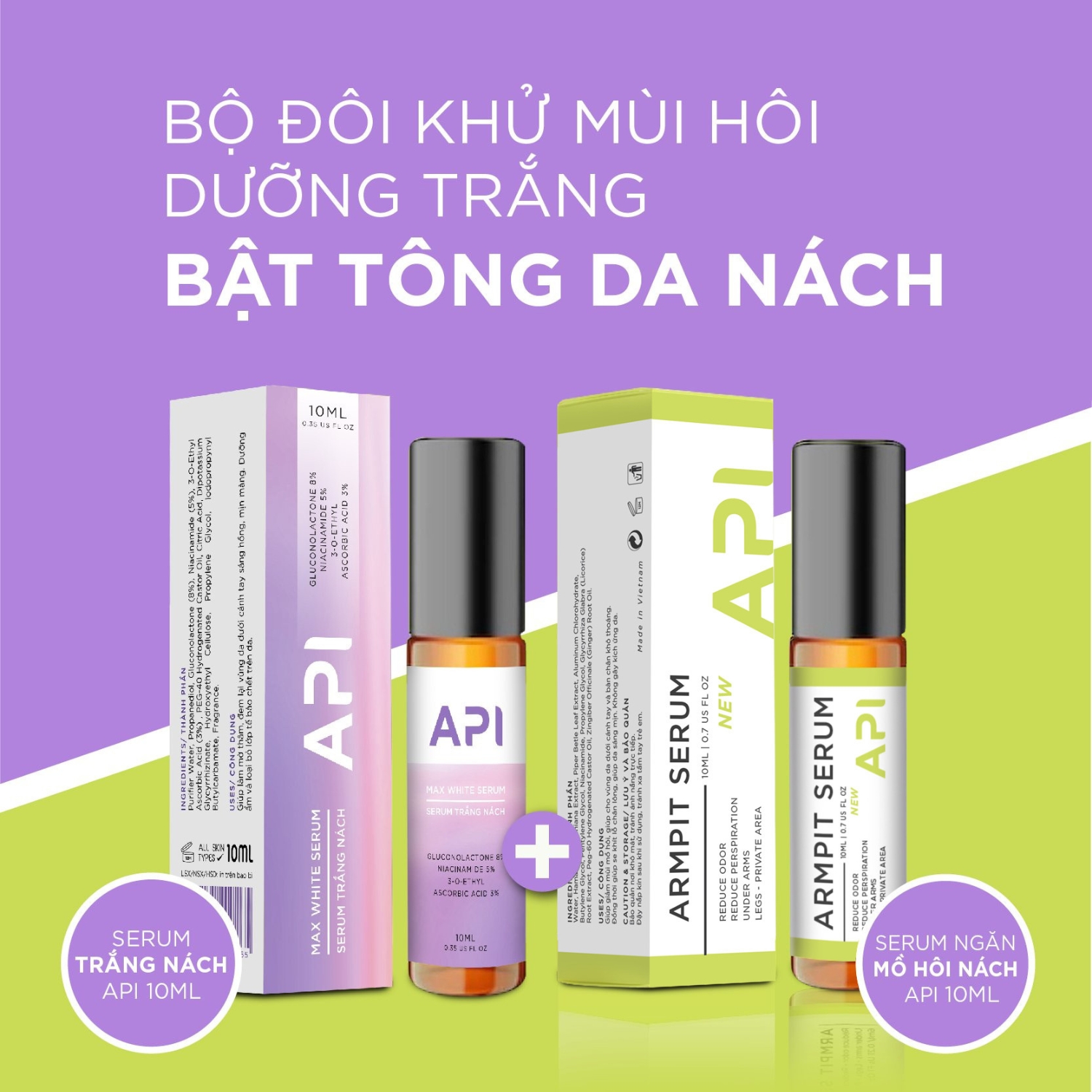 Lăn Nách Api Trắng Nách - Son Nách Mee Natural Giảm Thâm Khử Mùi Hôi Cho Nam Và Nữ 10ml