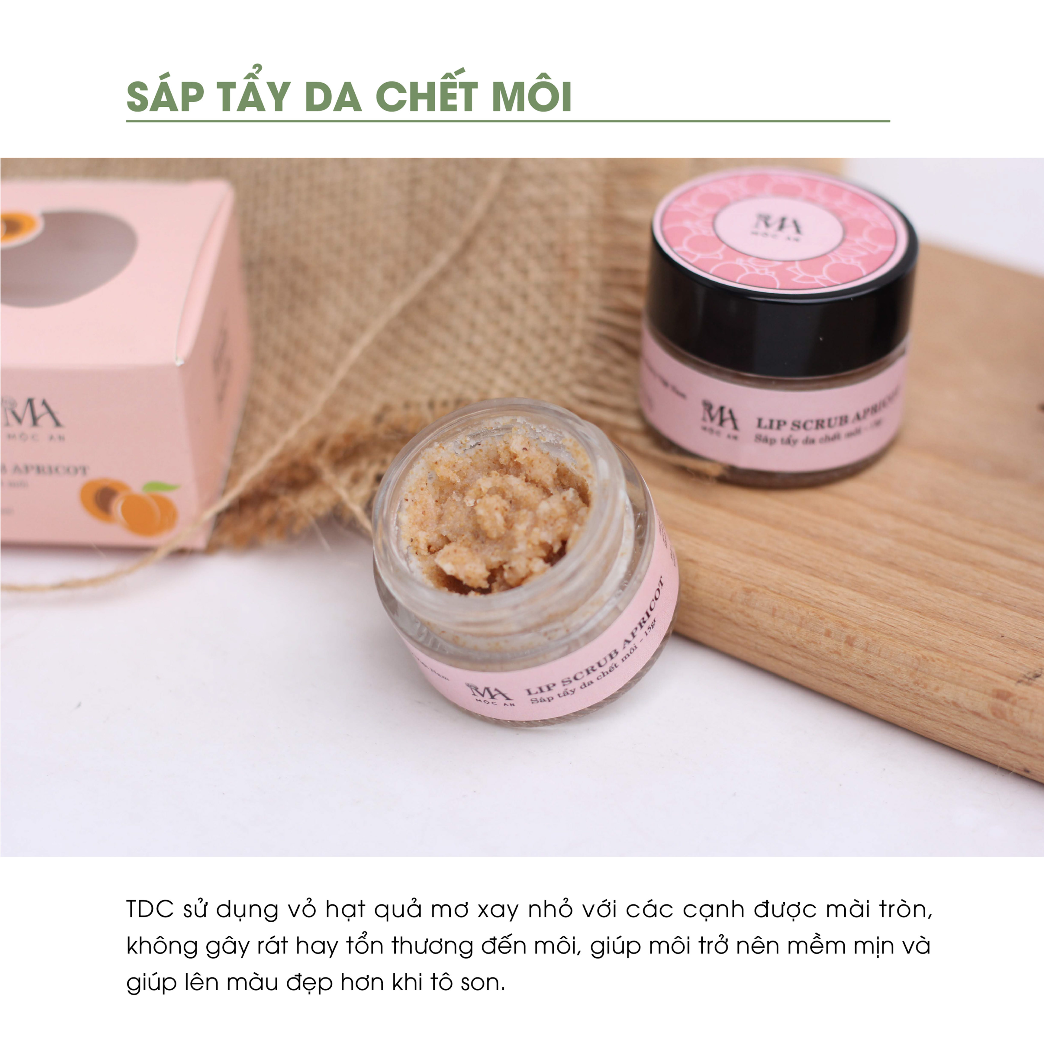 Tẩy Da Chết Môi - Mộc An