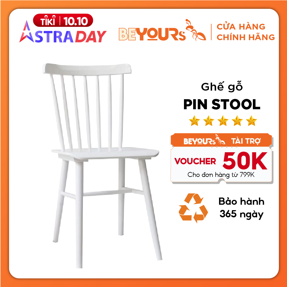 Ghế Gỗ Làm Việc Văn Phòng BEYOURs Pin Stool Nội Thất Kiểu Hàn Phòng Làm Việc