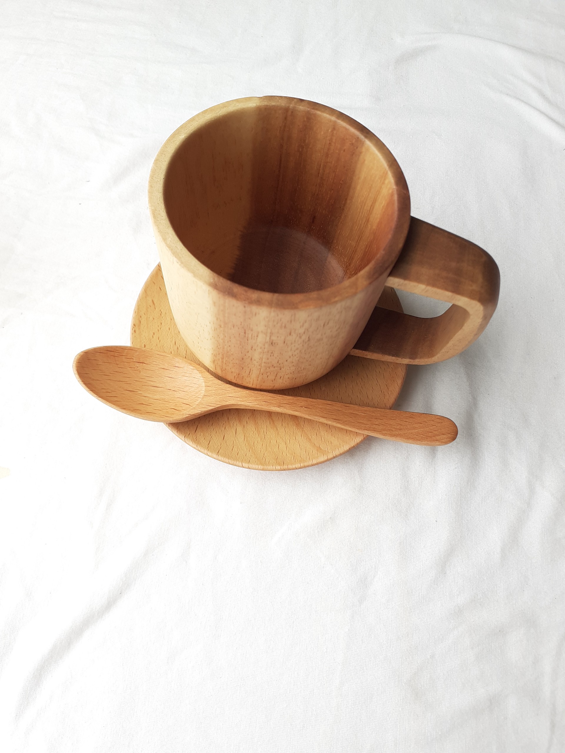 Bộ 6 thìa uống sinh tố, cafe GỖ ĐÀO cỡ vừa 15 cm x 2,5 cm
