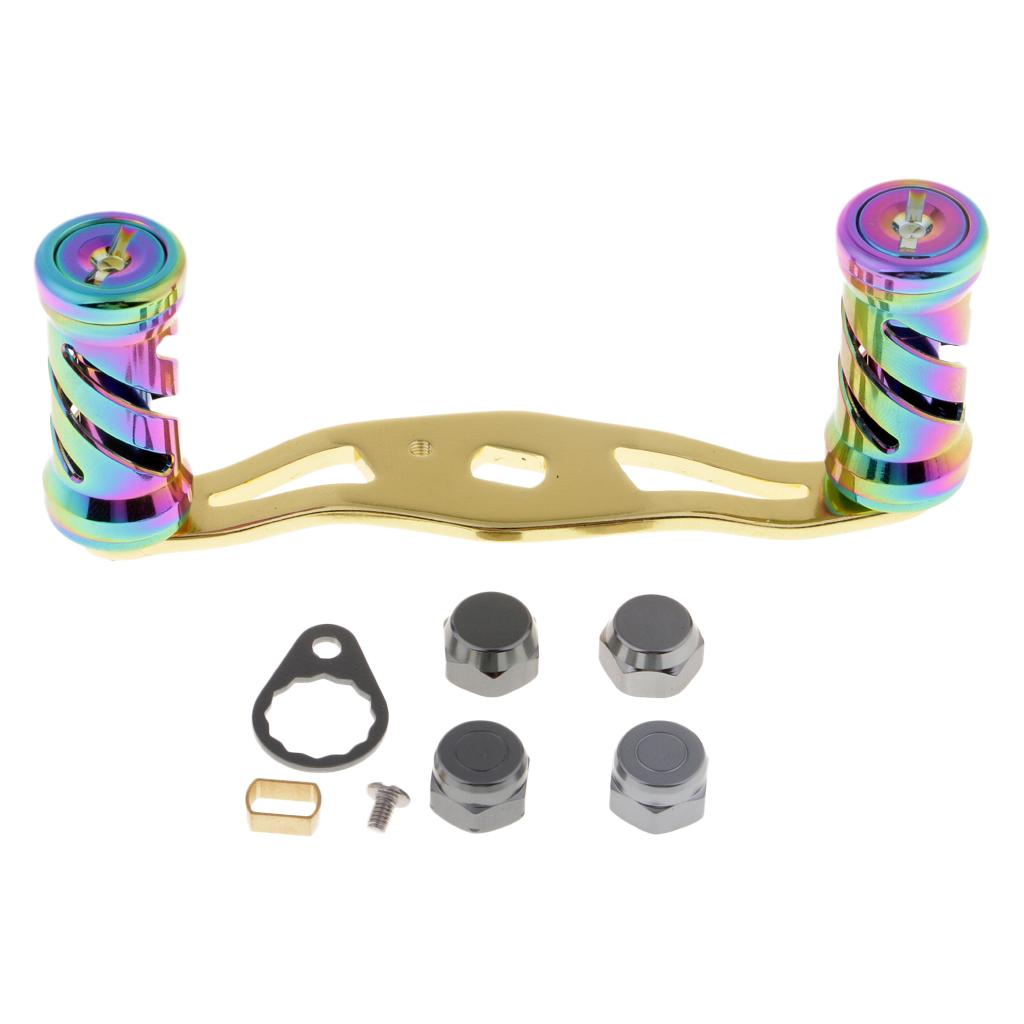 Replacement Carbon Fiber Fishing Reel Handle for Baitcasting Reels Gold
