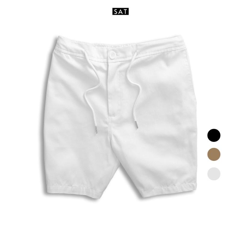 Quần short quần đùi nam SAT SLUX-01 vải kaki cao cấp, trẻ trung, dày dặn, co giãn nhẹ, chuẩn form