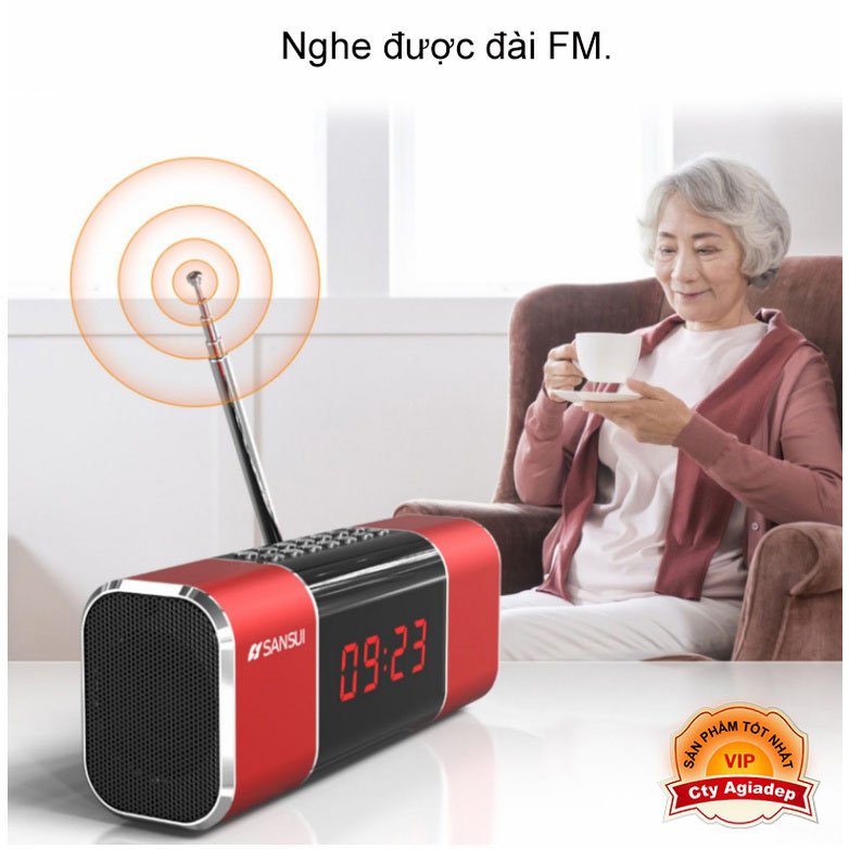 Loa bluetooth không dây Hàng hiệu Sansui - Âm thanh chuẩn đẳng cấp Nhật bản (loa vi tính di động mini) D11