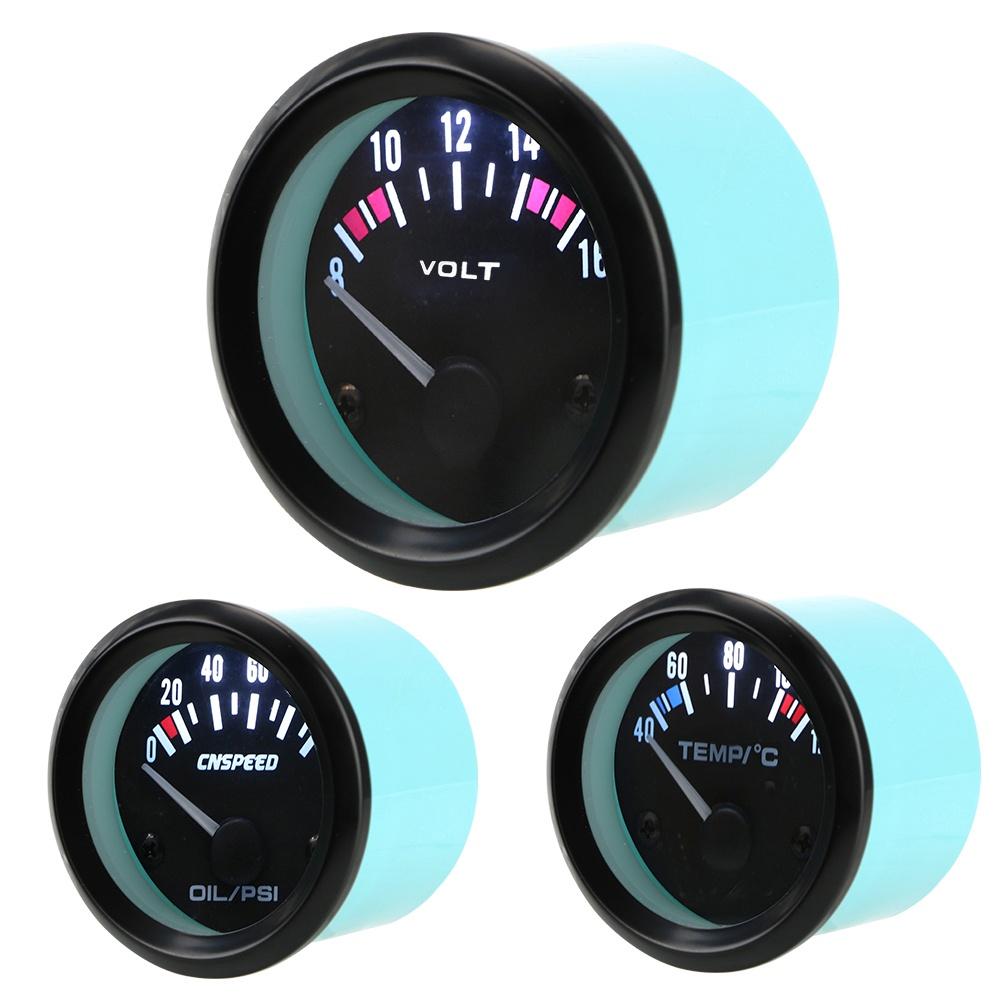 Đồng hồ đo áp suất dầu 2" 52mm 0-100PSI 12V thông dụng cho xe hơi