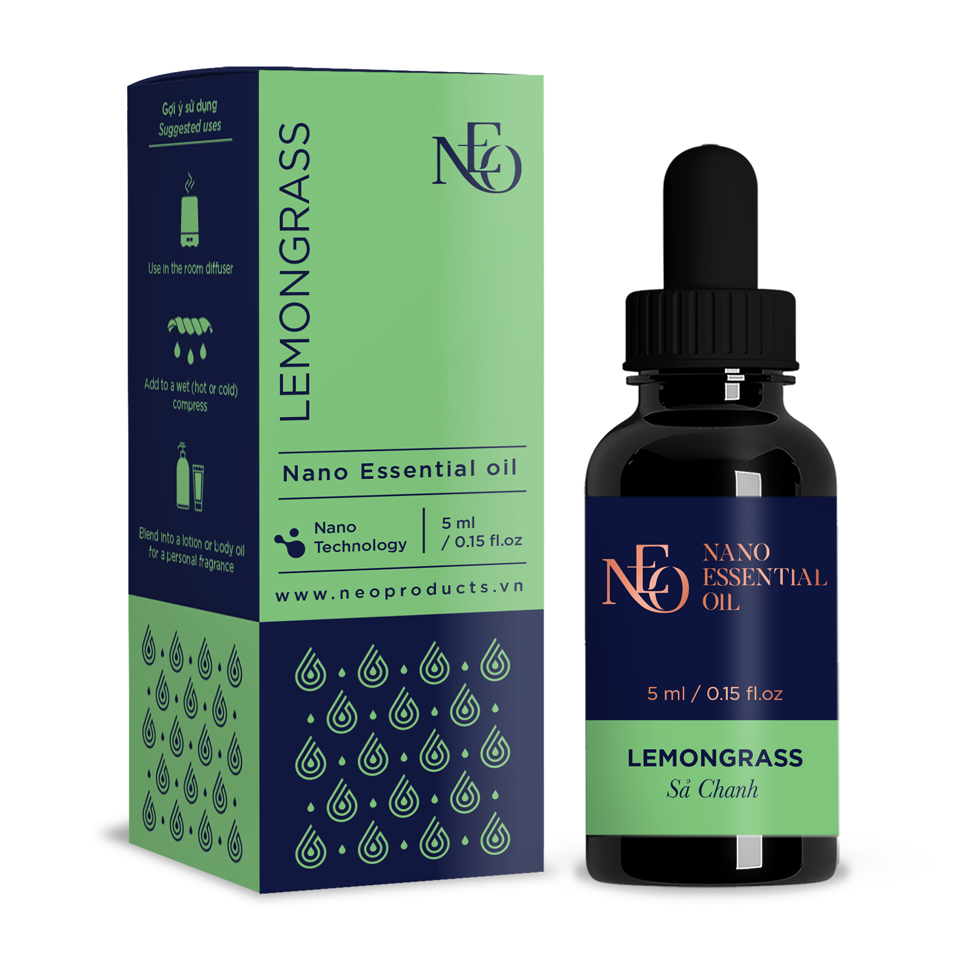 Tinh Dầu Thiên Nhiên Nano Sả Chanh 5ml